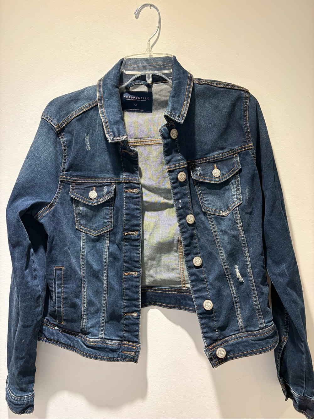 Aeropostale Girls Blue Denim Trucker Jacket